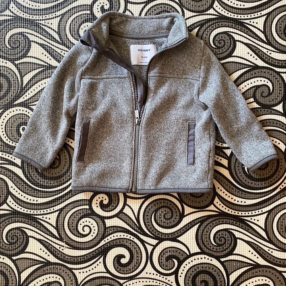 Gray Old Navy Toddler Boy Zip Up